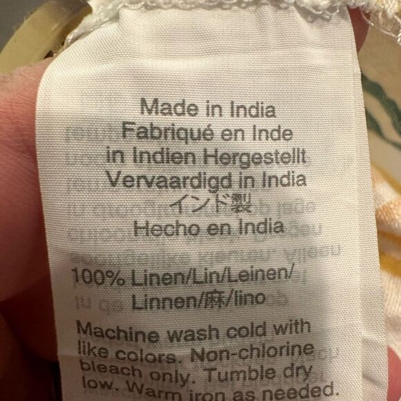 Madewell fitted bodice linen striped midi dress - Picture 6 of 6